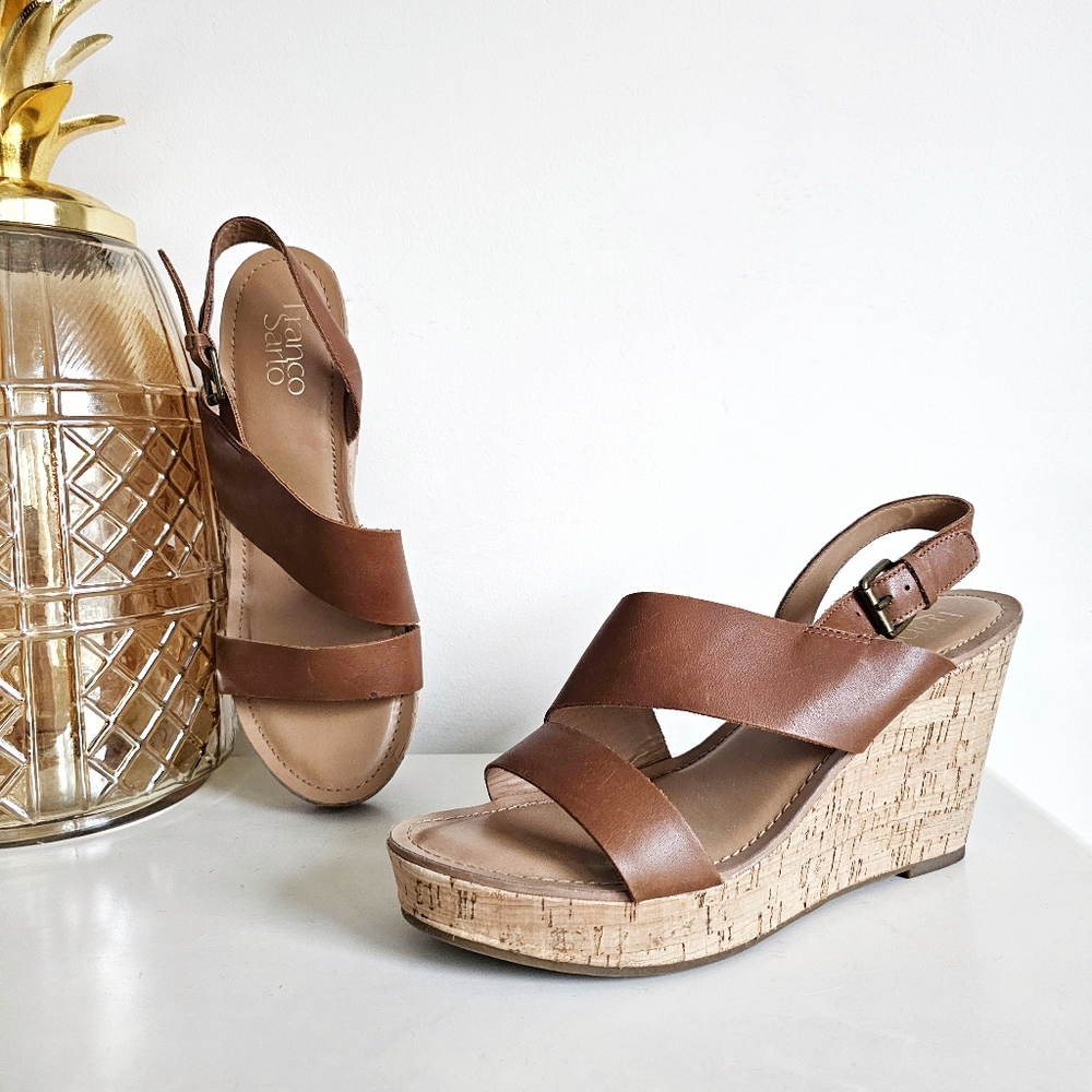 Ladies Sandals Franco Sarto Cork Wedge Sandals Franco Sarto